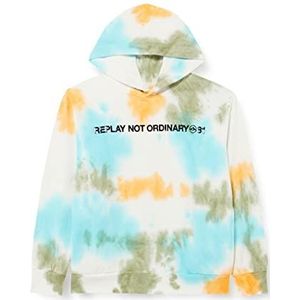 Replay Jongens sweatshirt met capuchon, 020 Tie & Dye roze/roze, 6 jaar, 020 Tie & Dye roze/roze