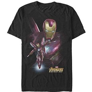 Marvel Avengers: Infinity War-Space Costume Organic Short Sleeve T-Shirt Unisex - Volwassenen, Zwart, M, zwart.
