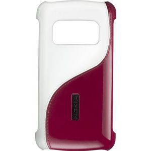 Nokia CC3010BLANCBURGUND harde case voor Nokia C6-01, Burgundy, wit