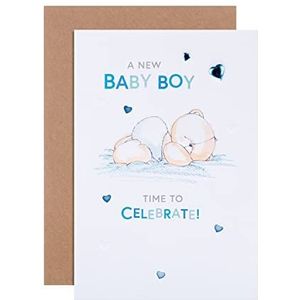 Hallmark Babykaart voor jongens, Forever Friends, blauw