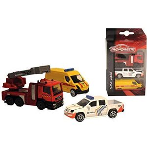Majorette 212057261014 - S.O.S. Rescue België speelgoedvoertuig, 7,5 cm, 1-64, Die-Cast-voertuigen, meerkleurig, vanaf 3 jaar