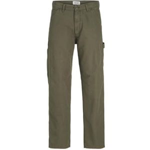 JACK & JONES Jpsteddie Jjbarkley Carpenterbroek voor heren, Olijfgroen