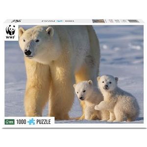 Ambassador 7230024 IJsbeer, 1000 stukjes puzzel voor volwassenen en kinderen vanaf 10 jaar, WWF-dierenpuzzel, ijsbeer