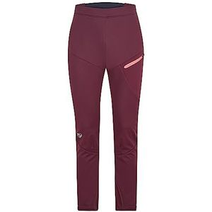 Ziener Nabelle Pantalon Softshell pour femme - Coupe-vent sur le devant - Dos élastique, Rouge velours, 74