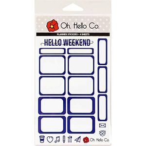 OH HELLO CO. stickers voor planner, blauw, Eén maat