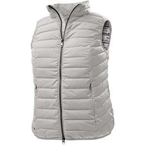STOY Gewatteerd vest in dons-look, grote maten voor dames, Lichtgrijs