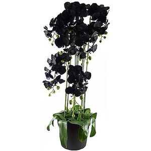 Realistische kunstmatige orchidee volledig in pot