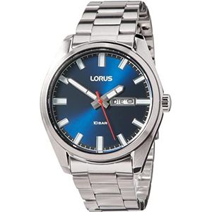 Lorus Heren analoog kwarts horloge met metalen armband RH349AX9, blauw, armband, Blauw, Armband