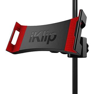 IK Multimedia iKlip 3 Universele microfoonstandaard voor tablets van 7 inch tot 12,9 inch met of zonder bescherming, accessoires voor microfoonstandaard, houder voor iPad