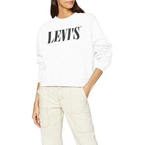 Levi's Graphic Diana Crew Sweatshirt voor dames, wit (90's Serif White+ 0000)