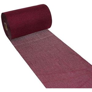 Deko AS GmbH Linnen tafelloper Shabby Chic 20 cm - bordeaux - 5 m - 69-200-5 - 33