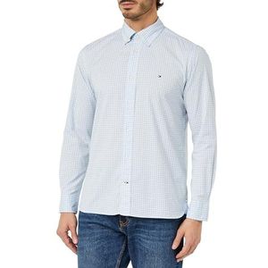 Tommy Hilfiger Rf Vichy overhemd, zacht, natuurlijk, casual overhemden voor heren, kalm blauw/optisch wit