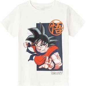 NAME IT Dragon Ball T-shirt voor jongens, stralend wit, 134-140, Helder wit