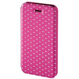 Hama Beschermhoesje voor Apple iPhone 5 / 5S, gestippeld, roze / wit