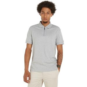 Tommy Hilfiger DC Interlock poloshirt, slim, ritssluiting, S/S, Licht lichtgrijs