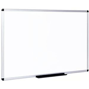 Raylu Paper® - Magneetbord voor wandmontage, met aluminium frame, groot magnetisch whiteboard, droog afwasbaar whiteboard met markeerplaat (90 x 60 cm)