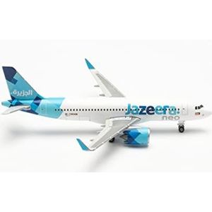 Herpa Airbus A320neo Jazeera Airways, 9K-CBB, schaal 1:500, vliegtuigmodel voor verzamelaars, miniatuurdecoratie, vliegtuig zonder metalen voet