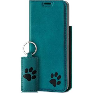 SURAZO Samsung Galaxy S21 5G hoes magnetische slimme telefoonhoes - Gemaakt van hoogwaardig echt leer met pootpatroon - Flip case met kaartenvak