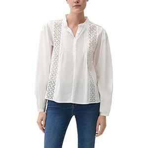 s.Oliver Bluse, 3/4 Arm Blouse, 3/4 mouwen voor dames, Wit.