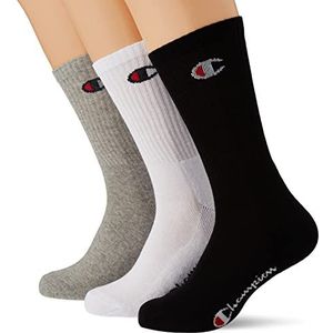 Champion kousenbescherming & sokken (3 stuks) uniseks kinderen, lichtgrijs gemêleerd, wit, zwart