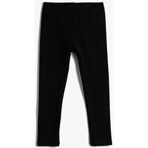 Koton Legging basique élastique pour fille, Noir (999), 6-7 Jahre