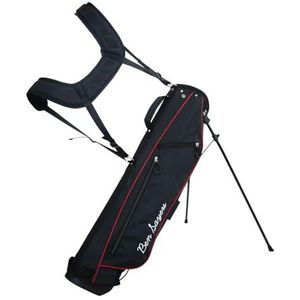 Ben Sayers LTE Sac à crayons avec support de golf léger avec double bandoulière et rembourrage lombaire Noir/rouge 15,2 cm