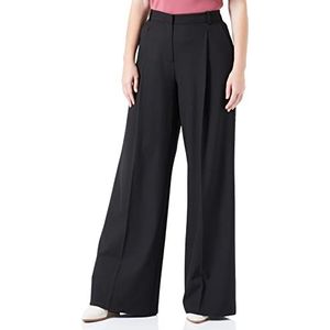 Pinko Prospero Pantalon Poly Viscos Femme, Z99_noir Limousine, 32