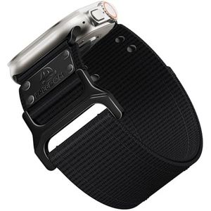 Suitisbest Nylon sportarmband compatibel met Apple Watch Ultra 2 / Ultra 49/44/45/42 mm, verstelbare armband met metalen drukknop voor iWatch Series 9, SE, 8, 7, 6, 5, 4, 3, heren