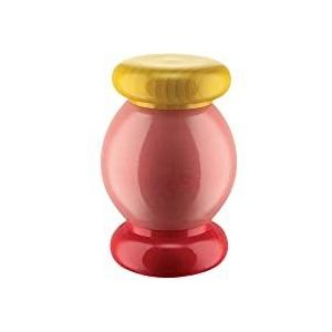 Alessi Zout-, peper- en kruidenmolen van beukenhout, collectie 100 waarden, geel, rood, roze, één maat