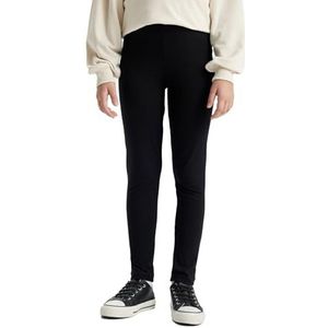 DeFacto Pantalon pour fille, Noir, 8-9 ans