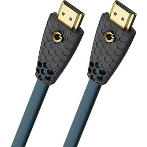 OEHLBACH HDMI-aansluitkabel HDMI-A-stekker, HDMI-A-stekker, 1,50 m, petrolblauw, antraciet D1C92601 kabel