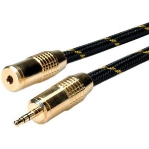 ROLINE GOLD audio-verlengkabel I 3,5 mm audiokabel I M - F I 2,5 m