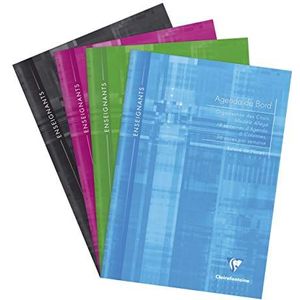 Clairefontaine 3069C – een agenda met 6 kolommen, 72 pagina's (36 veld/week), 21 x 29,7 cm, 90 g, gelamineerde kaart, willekeurige kleur.