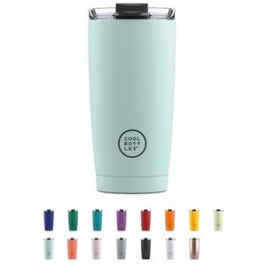 Cool Bottles Pastel Sky roestvrijstalen thermosbeker, BPA-vrij, met luchtdicht deksel, 550 ml