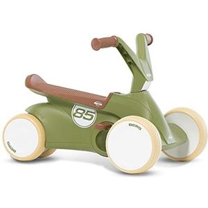 Berg GO² 2-in-1 drager retro groen | drager en loopfiets voor kinderen met opklapbare pedalen, gokart, speelgoed voor kinderen, geschikt voor kinderen van 10 tot 30 maanden