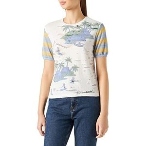 Desigual TS_Hawai T-shirt voor dames, Wit.