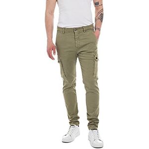 Replay Jaan Stretch jeans voor heren, slim fit, Hyperflex, groen (Light Military 833), W36xL30, Light Military 833, 36W/30L, Groen