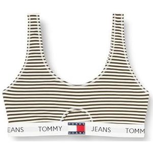 Tommy Jeans Bralette Femme Cut-out, Orange (Tj Skinny Stripe), M