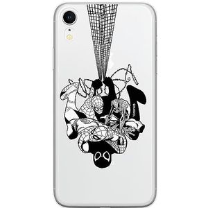 ERT GROUP Originele en officieel gelicentieerde Marvel Spider Man 043 telefoonhoes voor iPhone XR, perfect aangepast aan de vorm van de mobiele telefoon, gedeeltelijk bedrukt
