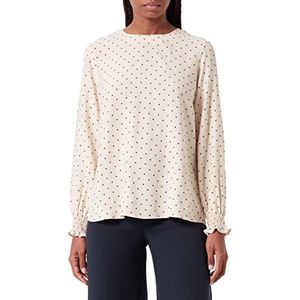 Seidensticker Dames blouse mode blouse regular fit slim fit blouse blouse overhemd gemakkelijk te strijken lange mouwen ivoor 46, Ivoor