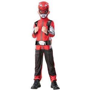 Rubie's Officieel Power Rangers Beast Morphers kostuum - klassiek blauw Rangerkostuum voor kinderen, maat S, 3-4 jaar