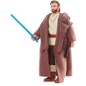 Hasbro Star Wars Retro Collection, Obi-Wan Kenobi (zwervende Jedi) 9,5 cm, Obi-Wan Kenobi, voor kinderen, vanaf 4 jaar F5770