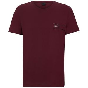 BOSS T-shirt 24 Underwear heren, Dark Red602