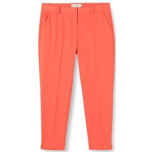 Ichi IHLEXI Pa3 broek voor dames, rechte pasvorm, elastische tailleband, 171656/Hot Coral