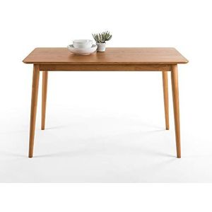 ZINUS Jen Eettafel van hout, 120 cm, keukentafel van massief hout, eenvoudige montage, natuur, 47 x 29,5 x 29 inch