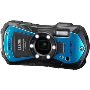 PENTAX WG-90 blauw – waterdichte digitale compacte camera, ontworpen voor onderwaterfoto's van het dagelijks leven tot 14 meter diepte