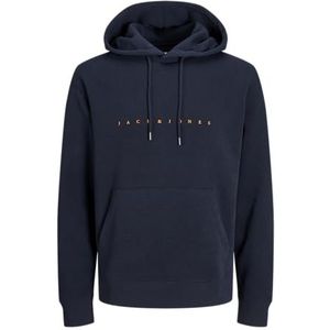 JACK & JONES ESSENTIALS Hoodie JJESTAR met Printopdruk Donkerblauw