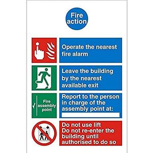 Seco Fire Action with Do Not Use Lift, 150 mm x 200 mm, kunststof, halfstijf, 1 mm