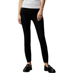 Calvin Klein Jeans Hoge taille, super skinny enkelbroek voor dames, Denim Zwart