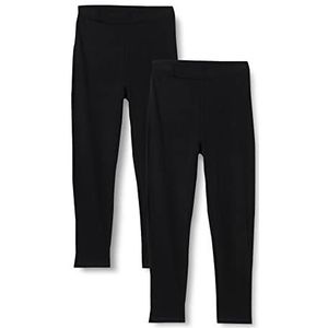 TOM TAILOR Cropped leggings voor dames, verpakt per 2 stuks, 14482 - diep zwart